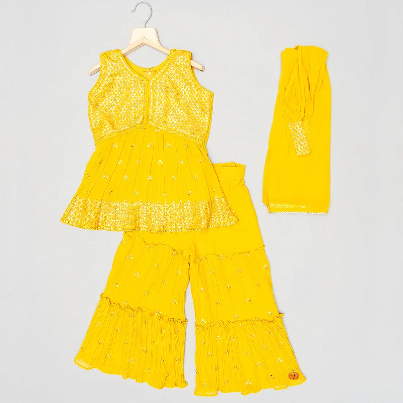 Sequin Embroidered Girls Palazzo Suit Sequin Dress Trend