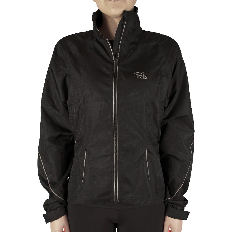 Traks Everley Womens Cycling Jacket - Black Women's windproof jackets