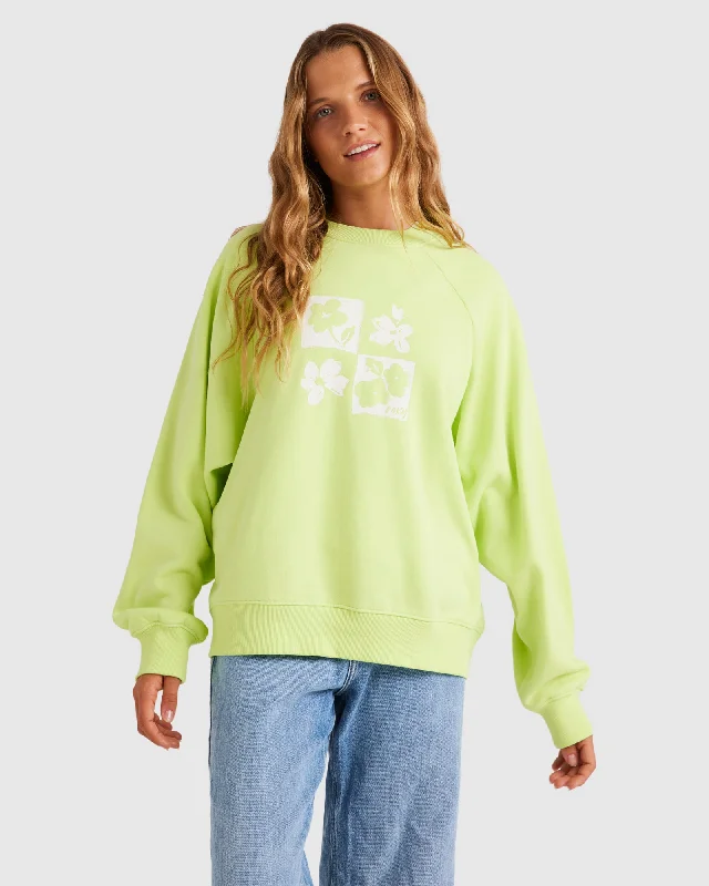 Womens High Side Sweatshirt Pullover Sweater with Design