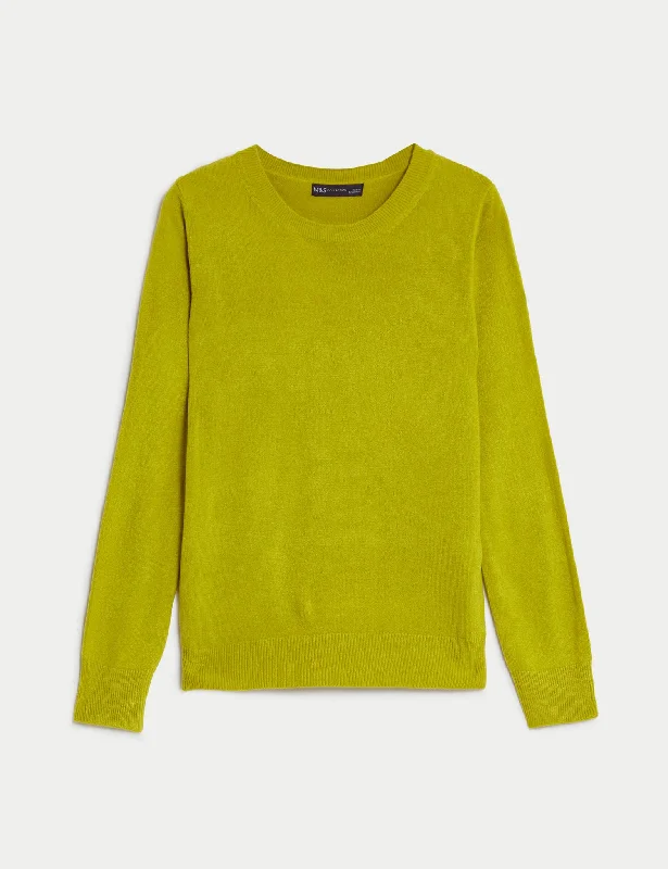 Supersoft Crew Neck Jumper Basic Knit Pullover