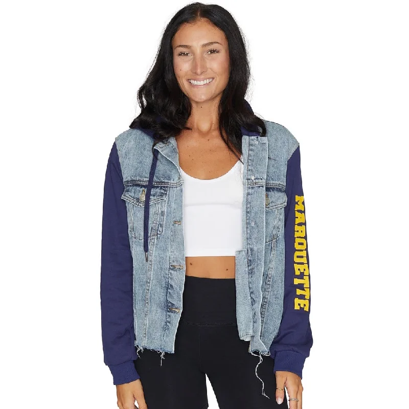 Marquette Golden Eagles Fleece Denim Jacket Women's Patagonia jackets