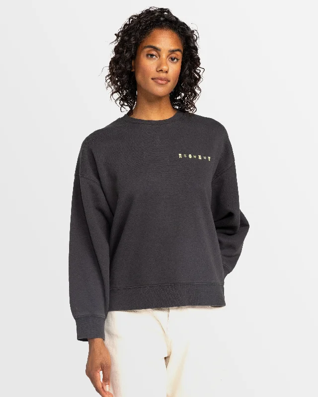 Womens Line Up Pullover Sweatshirt Pullover Sweater Trend