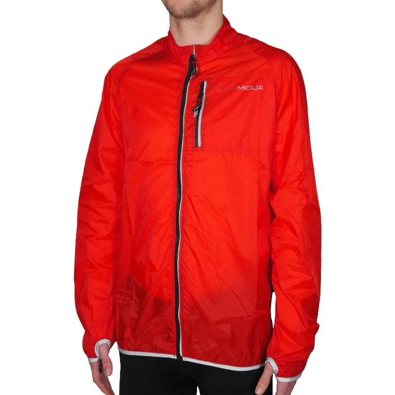 Piu Miglia Rimini Mens Cycling Rain Jacket - Red Women's winter-ready jackets