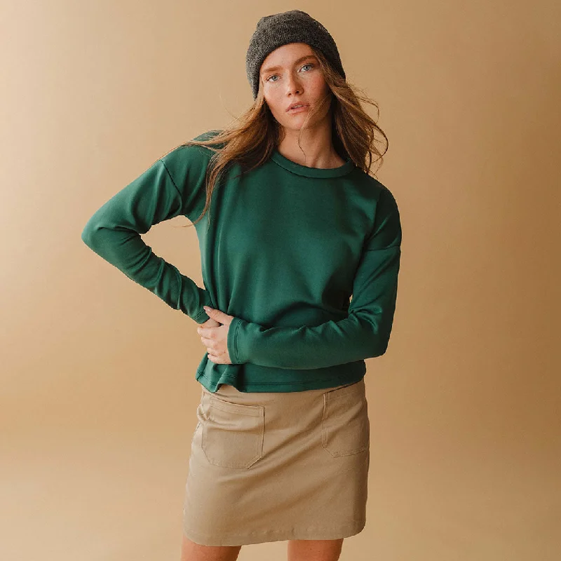 Brighton Pullover, Emerald Knit Pullover Sweater