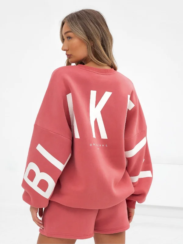 Isabel Oversized Jumper - Sunrise Coral Warm Knit Pullover