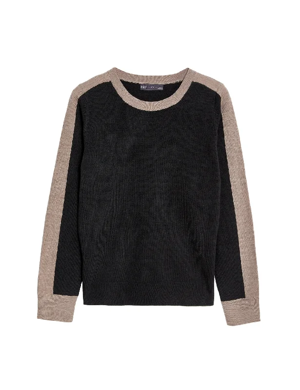 Supersoft Striped Crew Neck Jumper Comfy Wool Pullover