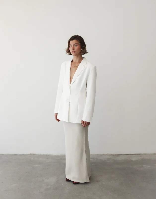 Octavia Blazer (Milk) Stylish Fitted Blazer