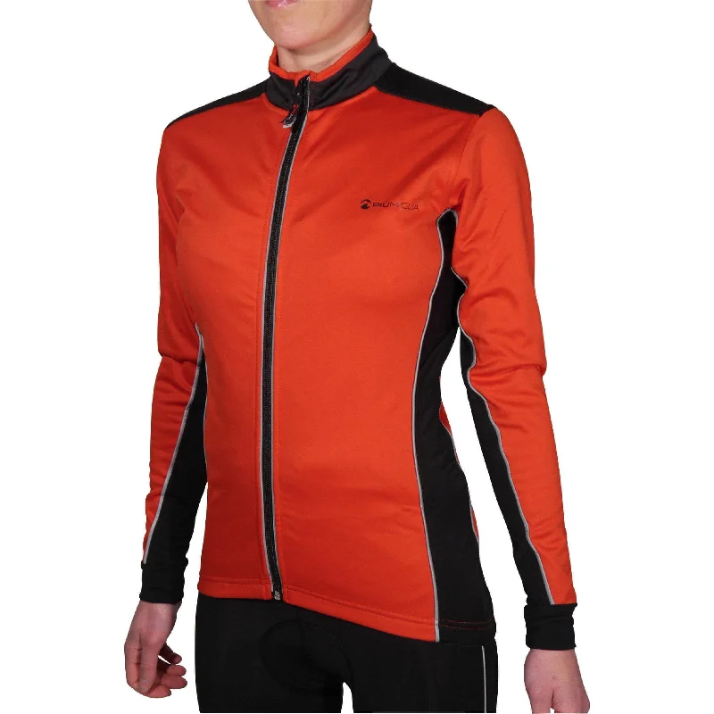 Piu Miglia Bari Soft Shell Womens Cycling Jacket - Red Women's elegant jackets