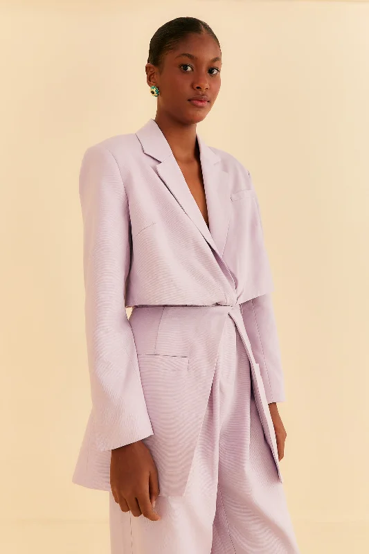 Lilac Cut Out Blazer Fashionable Women’s Blazer