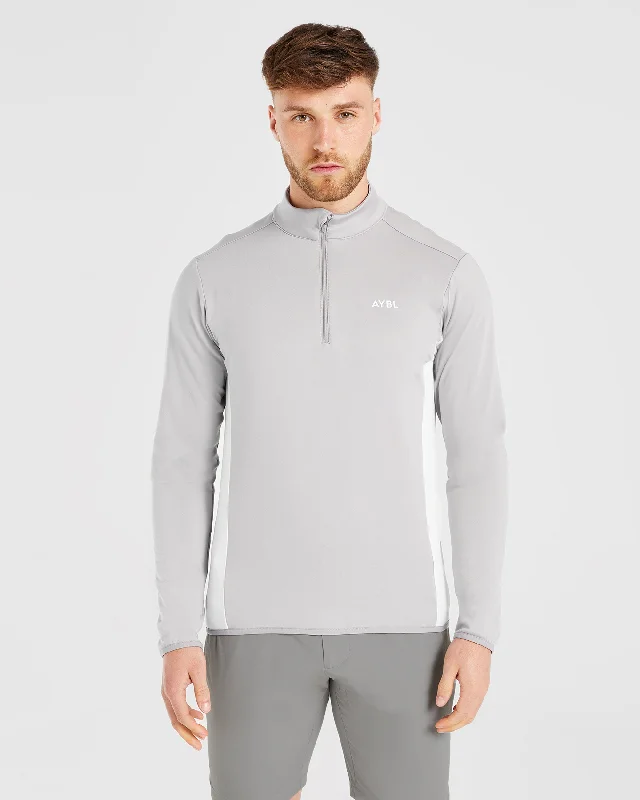 Performance 1/4 Zip Pullover - Grey Women's stylish jackets