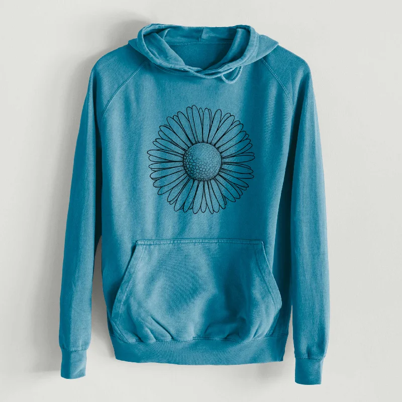 Bellis perennis - The Common Daisy  - Mid-Weight Unisex Vintage 100% Cotton Hoodie Women’s Hoodie with Logo