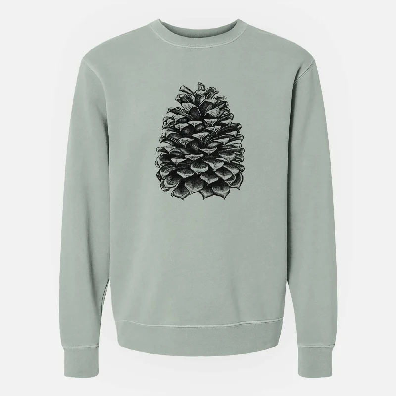 Pinus Jeffreyi - Jeffrey Pine Cone - Unisex Pigment Dyed Crew Sweatshirt Stylish Pullover Hoodie