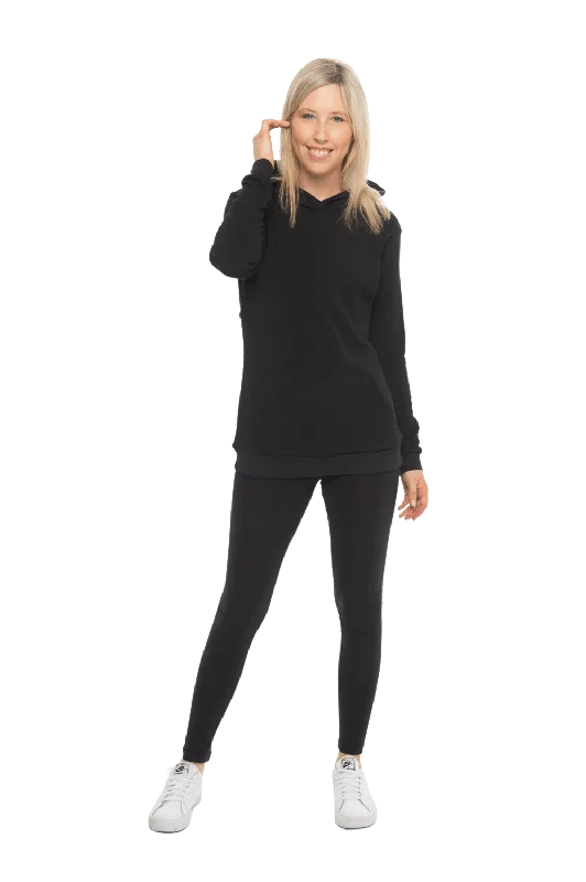 ANDREA BREASTFEEDING HOODIE BLACK - FINAL SALE Knit Pullover for Women