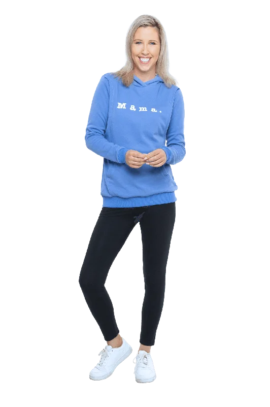 MAMA BREASTFEEDING HOODIE BLUE Soft Knit Pullover