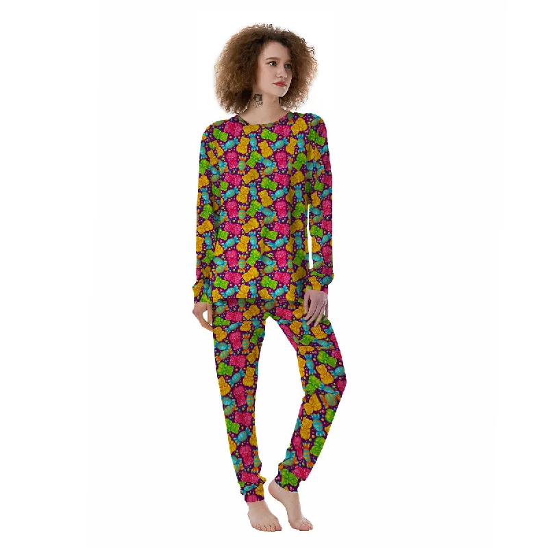 Gummy Colorful Print Women's Pajamas Unisex pajama sets