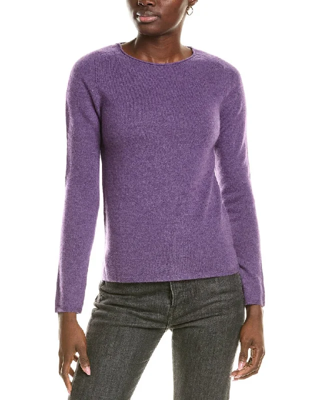 Sofiacashmere Relaxed Crewneck Cashmere Sweater Discounted sweaters