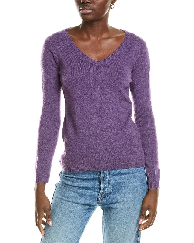 Sofiacashmere Modern V-Neck Cashmere Sweater Knitted sweaters