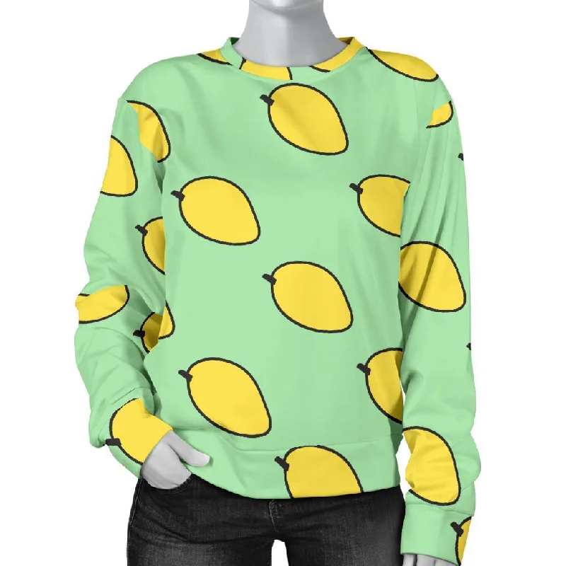 Mango Cute Pattern Print Women's Sweatshirt Vintage sweaters