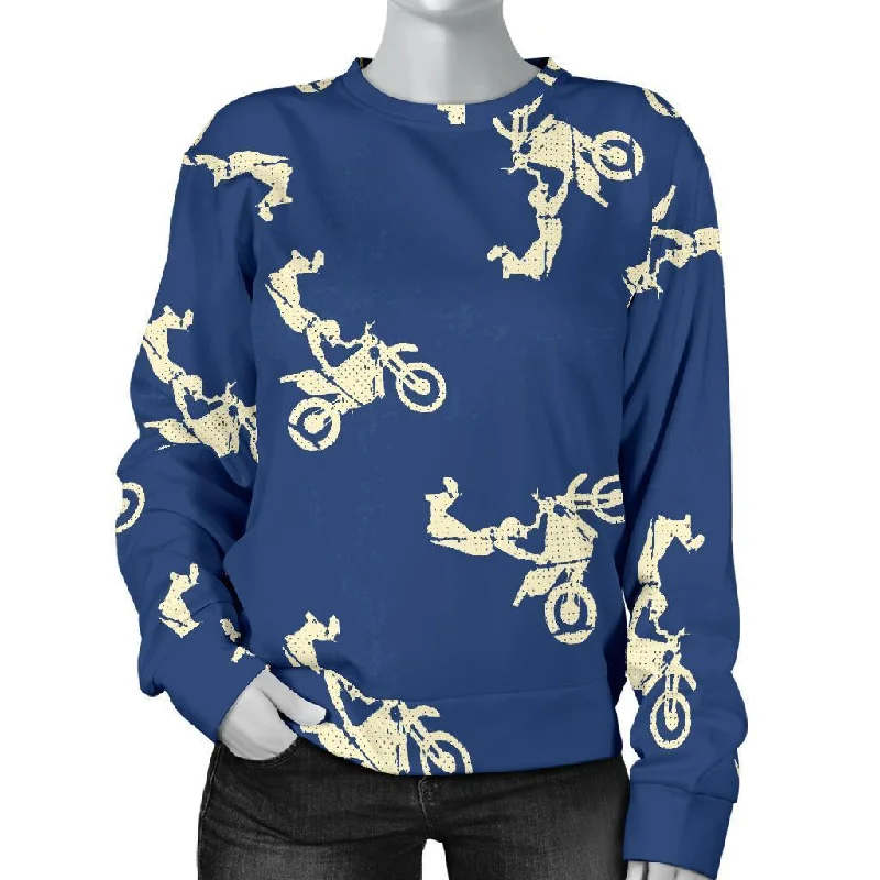 Motocross Pattern Print Women's Sweatshirt Patagonia sweaters