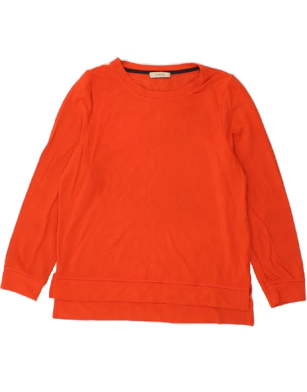 OASIS Womens Sweatshirt Jumper UK 16 Large Orange Cotton Best sweaters for casual wear