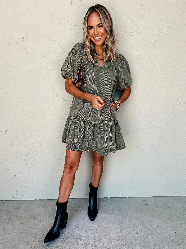 Call It Cute Puff Sleeve Mini Dress Trendy mini dresses under $50