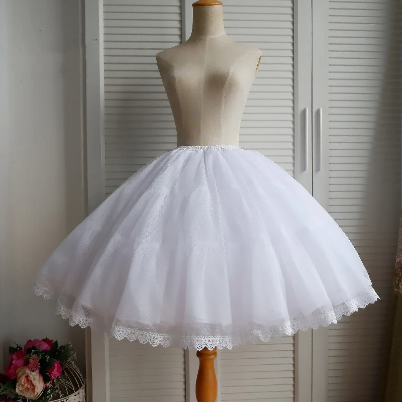 Boguta ~ 60m A-line 5 Layers White and Black Lolita Petticoat