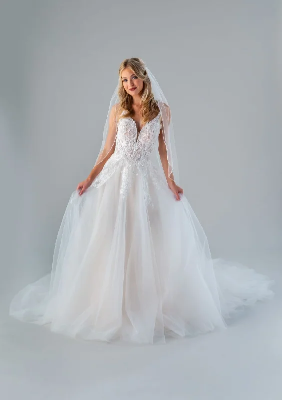 Kennedy Blue Carter Wedding Dress Strapless Lace Dress