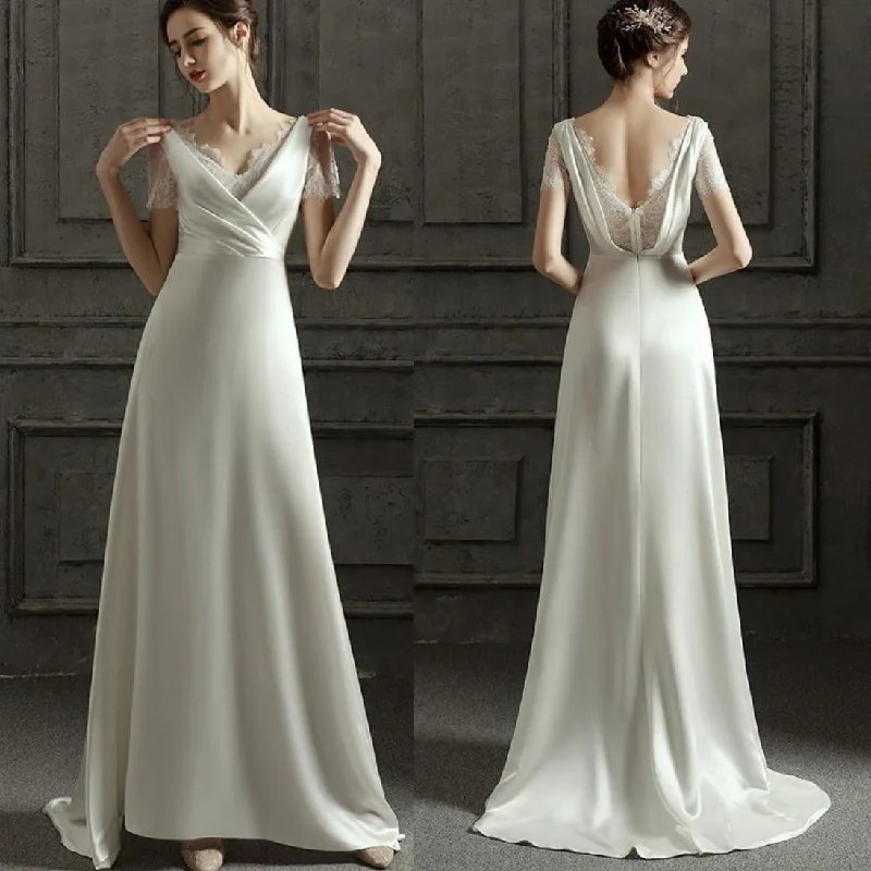 Satin Chic Modernity Modern Bridal Gown