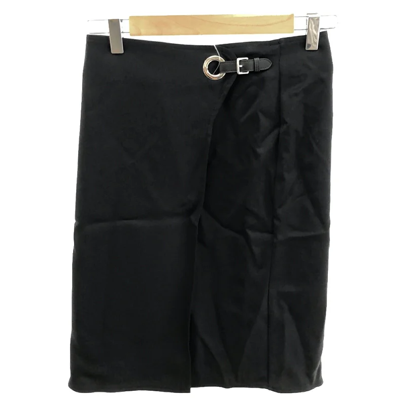 Hermes Rayon Skirt Black 2E0315D8 Long unclassified skirts