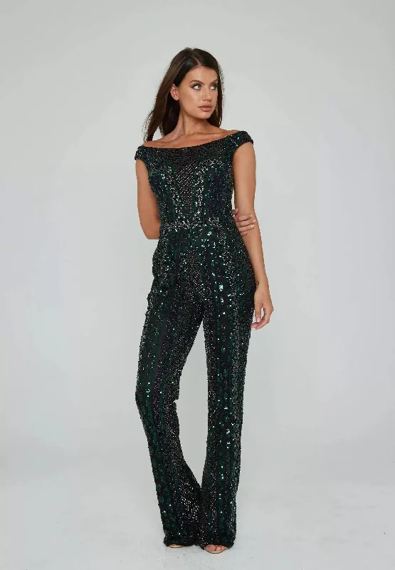 Aleta 951 Long Beaded Formal Jumpsuit Chiffon maxi dresses