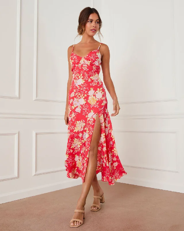 Blossoming Wildflower Midi Dress High-end midi dresses