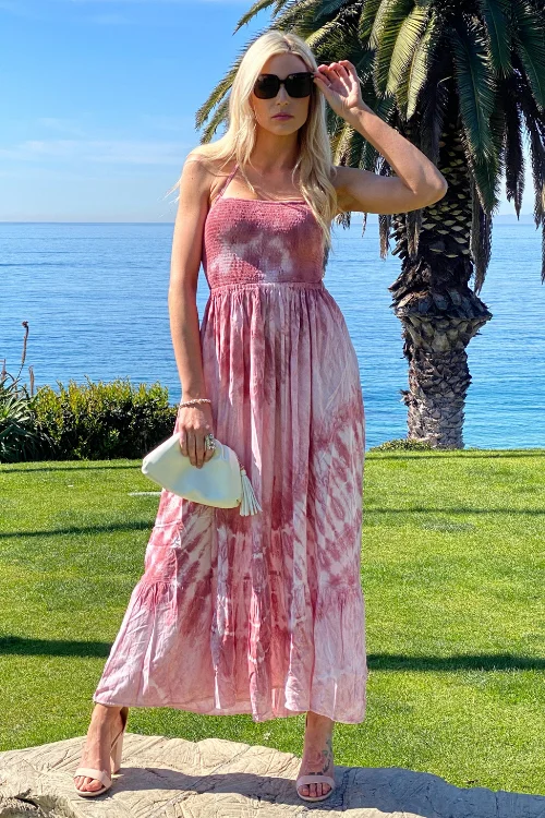 Tinker Tie Dye Maxi Dress - Mauve Must-have maxi dresses for this season