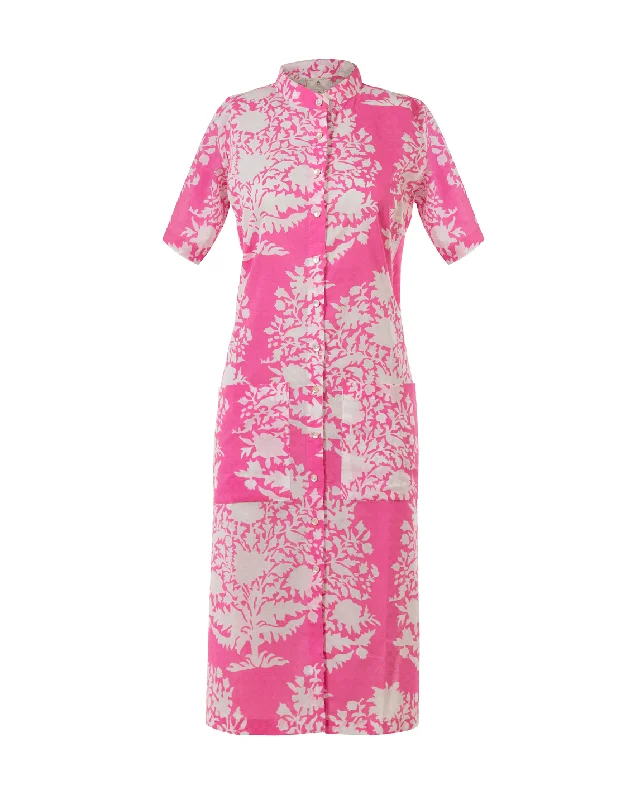 FUSCHIA PRINT DRESS Summer floral dresses