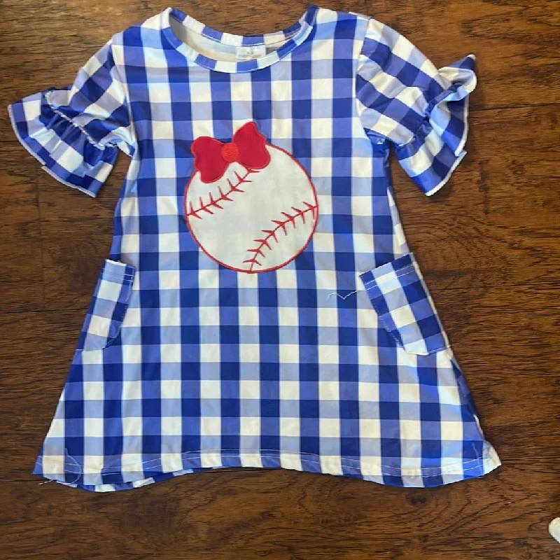 Baseball Bow Twirl Dress in 2t Short unclassified dresses