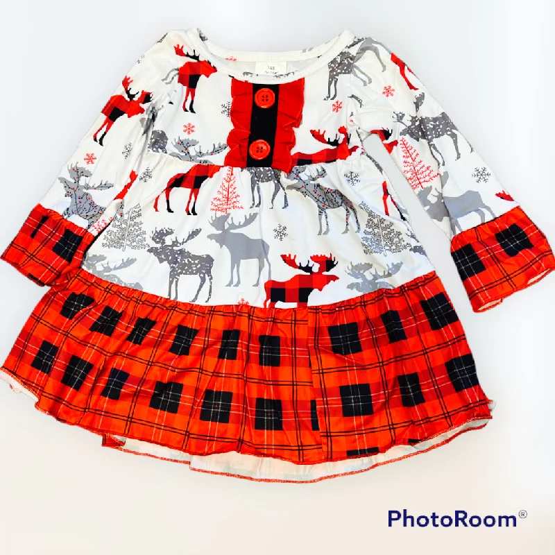 Deer Christmas Dress Striped unclassified dresses