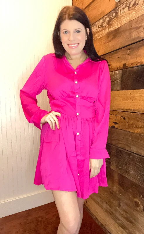 EESOME HOT PINK VALENTINE DRESS Winter unclassified dresses