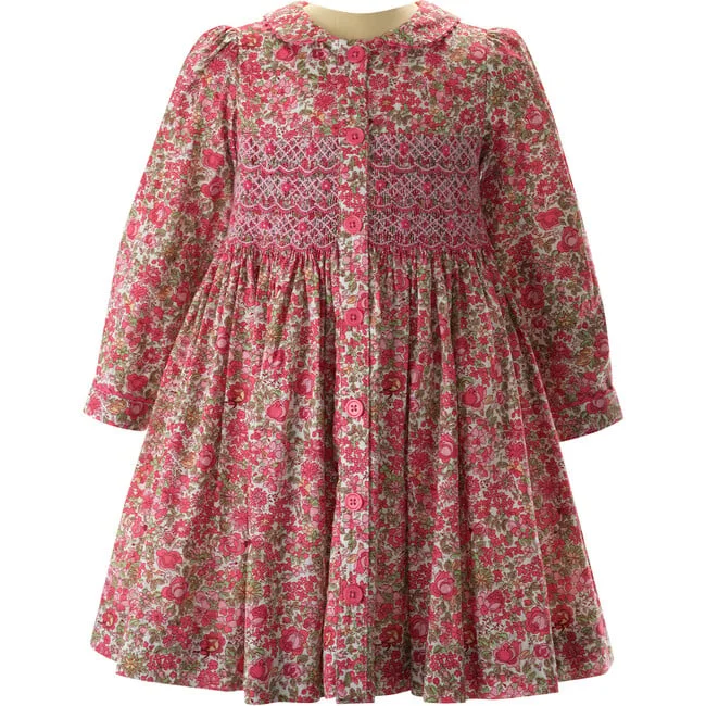 Petal Blossom Smocked Button-Front Dress Smocked unclassified dresses