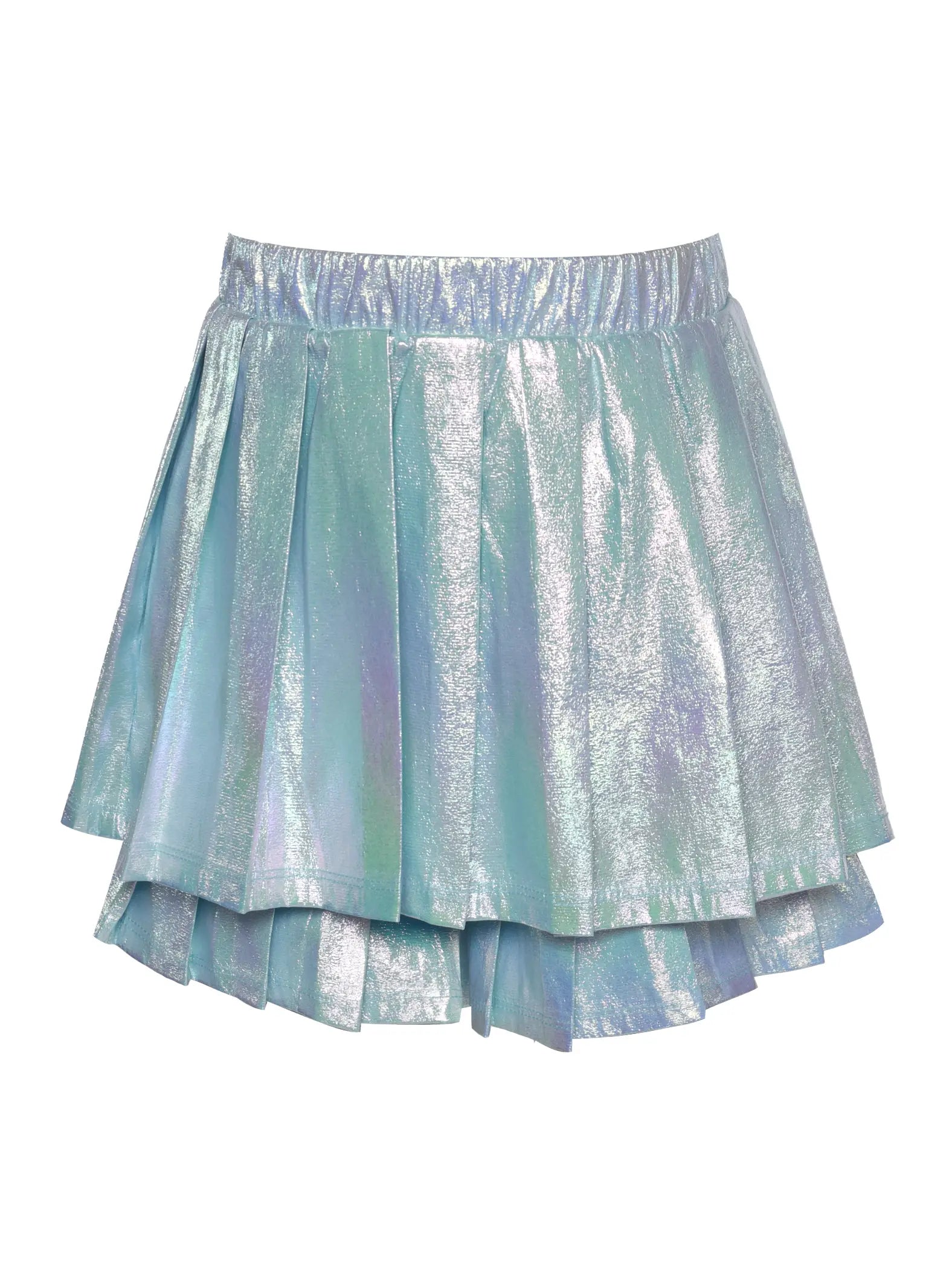 Pleated Metallic Skort | Light Blue Vintage unclassified dresses