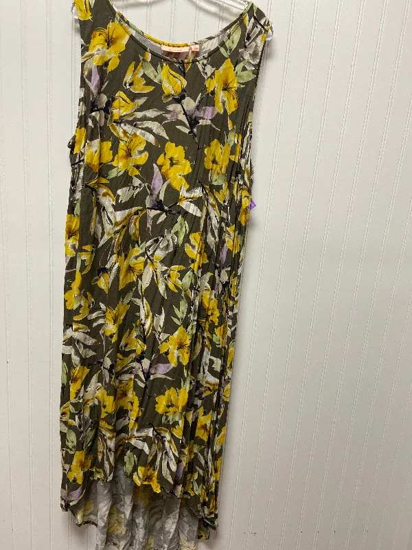 Floral Print Dress Casual Maxi Evri, Size 2x Formal Maxi Outfit