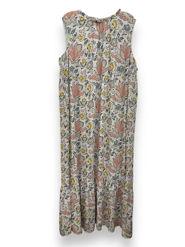 Floral Print Dress Casual Maxi Loft, Size 3x Satin Maxi Skirt