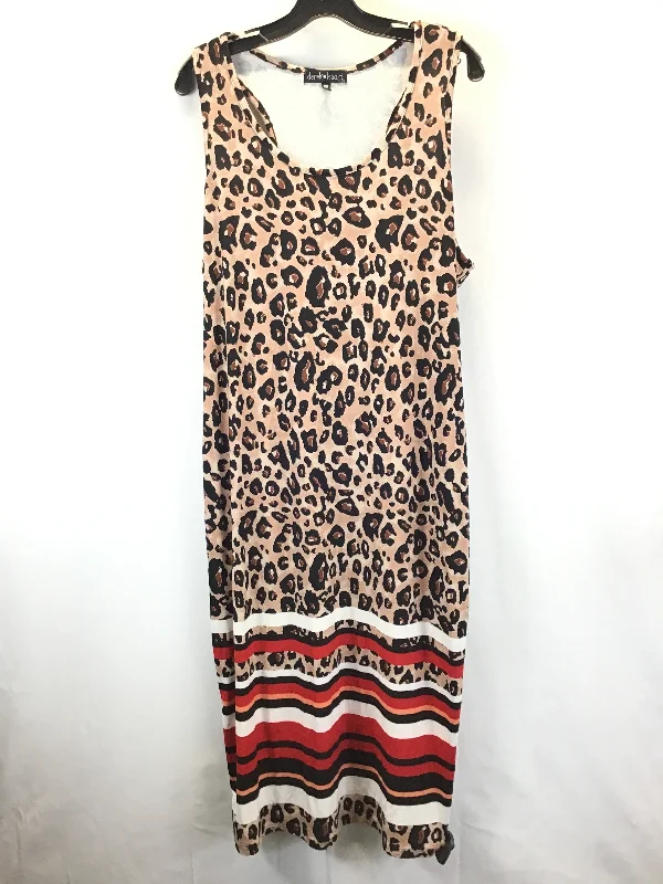 Leopard Print Dress Casual Maxi Derek Heart, Size 2x Vintage Maxi Skirt