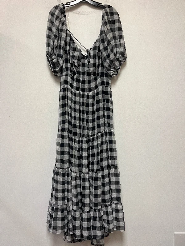 Plaid Pattern Dress Casual Maxi Ashley Stewart, Size 3x Formal Maxi Skirt