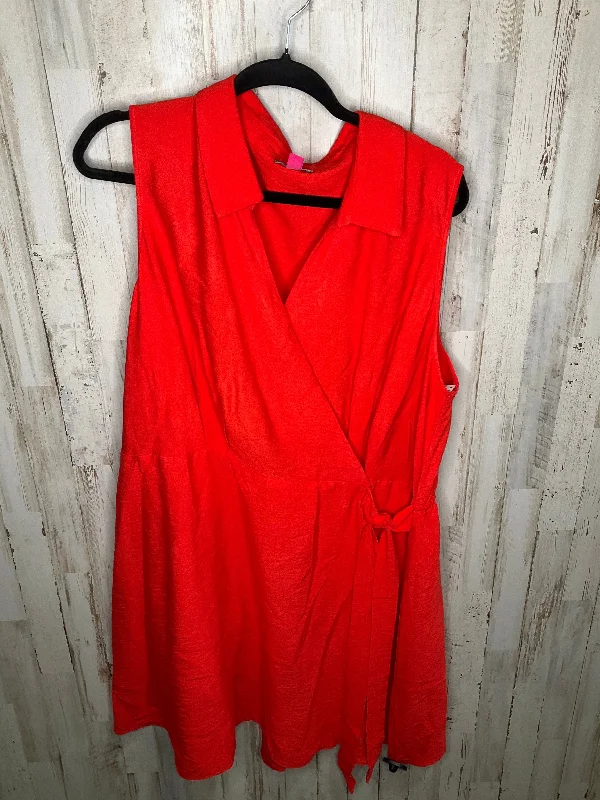 Red Dress Casual Maxi Vince Camuto, Size 3x Ruffle Long Maxi