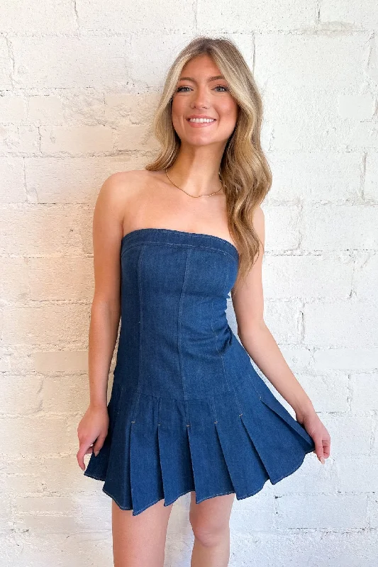 Lorelei Denim Dress High Rise Denim Skirt