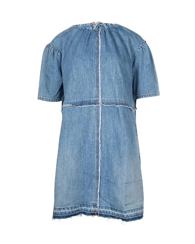 Marc Jacobs Denim Dress in Blue Cotton Front Button Denim