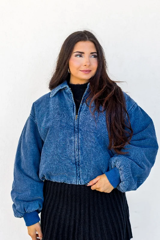 IVY DENIM BOMBER JACKET Summer Denim Skirt