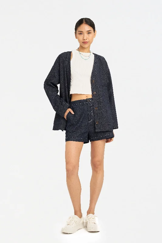 Yuna Denim Kimono Top Slim Denim Skirt